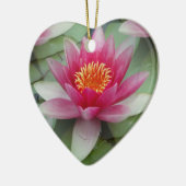 Roze Lotus Water Lily Keramisch Ornament (Links)