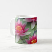 Roze Lotus Water Lily Koffiemok (Voorkant links)