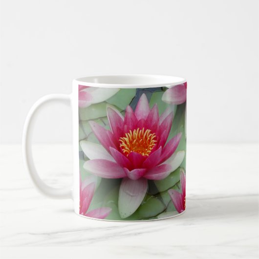 Roze Lotus Water Lily Koffiemok (Links)