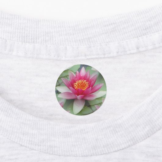 Roze Lotus Water Lily Labels (Aangebracht)