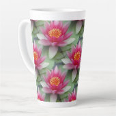 Roze Lotus Water Lily Latte Mok (Linkerhoek)
