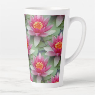 Roze Lotus Water Lily Latte Mok