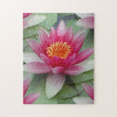 Roze Lotus Water Lily Legpuzzel (Verticaal)