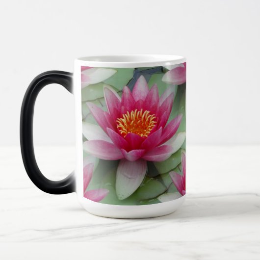 Roze Lotus Water Lily Magische Mok (Links)
