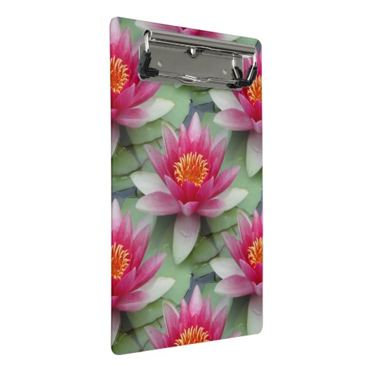 Roze Lotus Water Lily Mini Klembord (Schuin)
