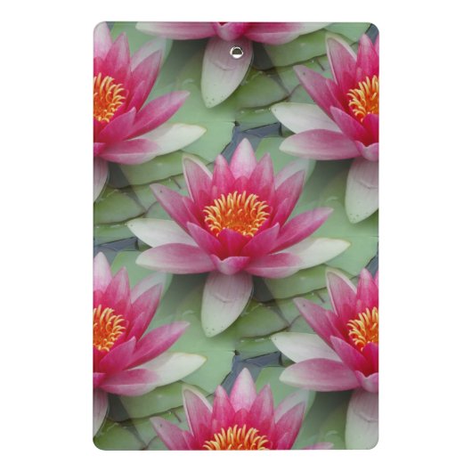 Roze Lotus Water Lily Mini Klembord (Achterkant)