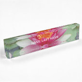 Roze Lotus Water Lily Naambordje