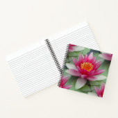Roze Lotus Water Lily Notitieboek (Binnen)