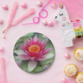 Roze Lotus Water Lily Papieren Bordje (Feest)