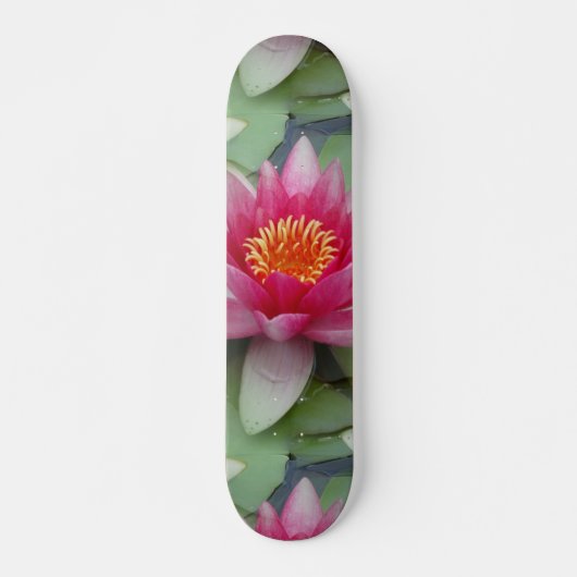 Roze Lotus Water Lily Persoonlijk Skateboard (Voorkant)