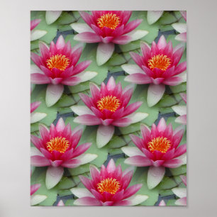 Roze Lotus Water Lily Poster