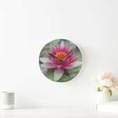 Roze Lotus Water Lily Ronde Klok (Huis)