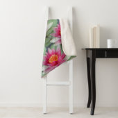 Roze Lotus Water Lily Sherpa Blanket Sherpa Deken (In situ)