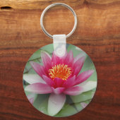 Roze Lotus Water Lily Sleutelhanger (Voorkant)