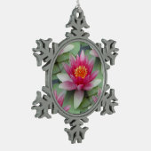 Roze Lotus Water Lily Snowflake Framed Ornament (Links)
