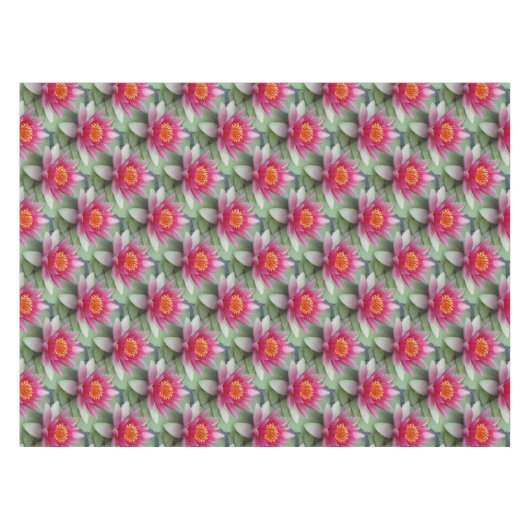 Roze Lotus Water Lily Tafelkleed (Voorkant (Horizontaal))