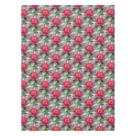 Roze Lotus Water Lily Tafelkleed (Voorkant)