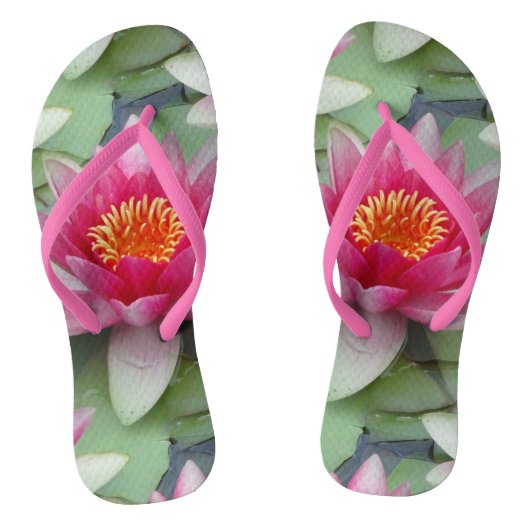 Roze Lotus Water Lily Teenslippers (Voetbed)