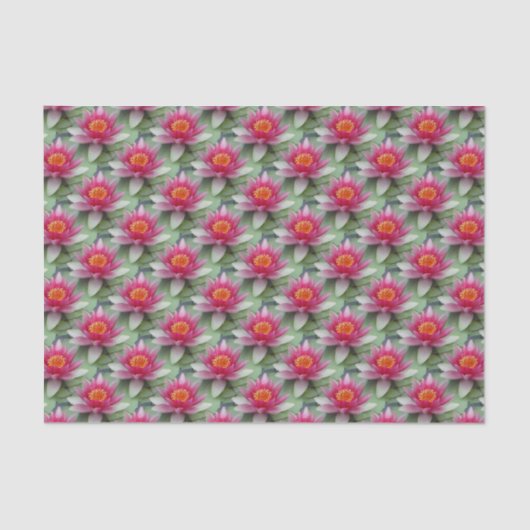 Roze Lotus Water Lily Tissuepapier (Voorkant)