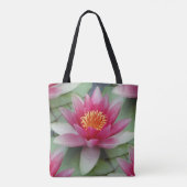 Roze Lotus Water Lily Tote Bag (Achterkant)