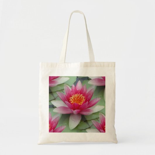 Roze Lotus Water Lily Tote Bag (Voorkant)