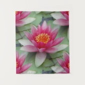Roze Lotus Water Lily Wandkleed (Voorkant)