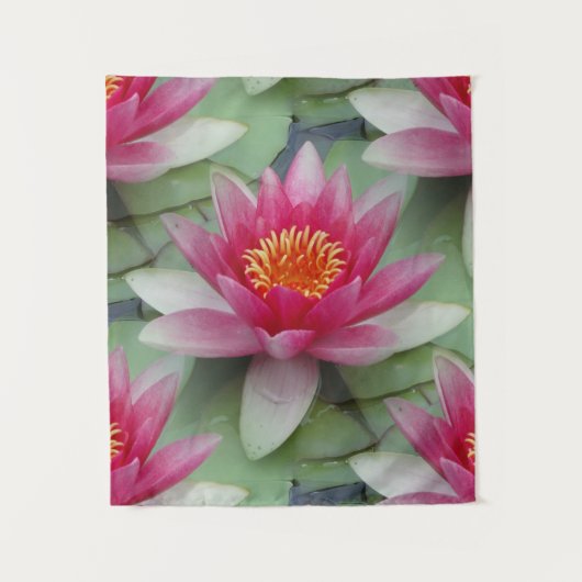 Roze Lotus Water Lily Wandkleed (Voorkant)