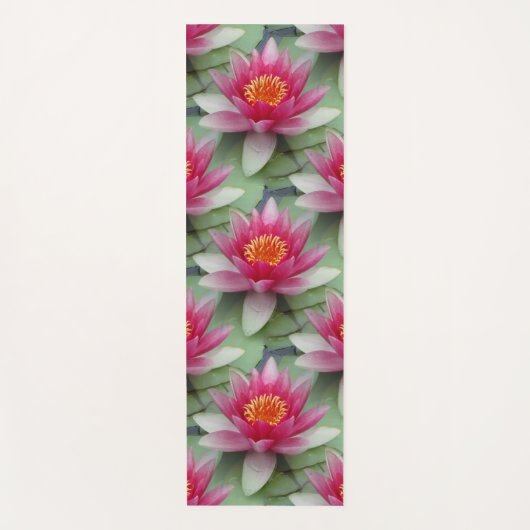 Roze Lotus Water Lily Yogamat (Voorkant)