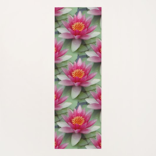 Roze Lotus Water Lily Yogamat (Achterkant)