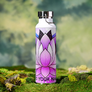 Roze Lotus Waterfles