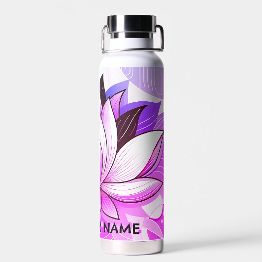 Roze Lotus Waterfles (Achterkant)