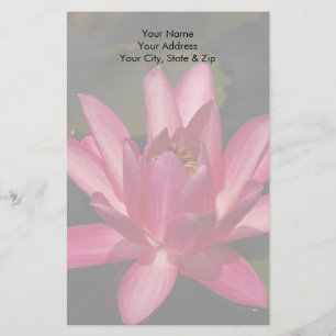 Roze Lotus Waterlelie Bloem Briefpapier