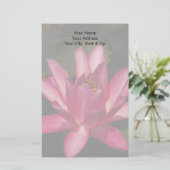Roze Lotus Waterlelie Bloem Briefpapier (Staand voorkant)