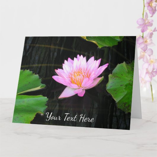 Roze Lotus Waterlelie Kaart (Orchidee)