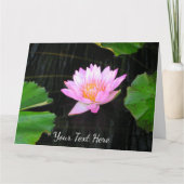 Roze Lotus Waterlelie Kaart (Voorkant)