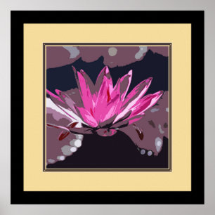 roze lotus, waterlelie poster