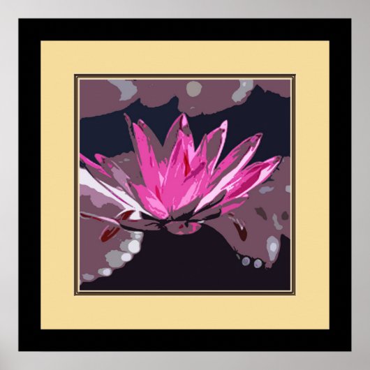 roze lotus, waterlelie poster (Voorkant)