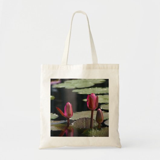 Roze Lotus Waterlilies Canvas tas (Voorkant)