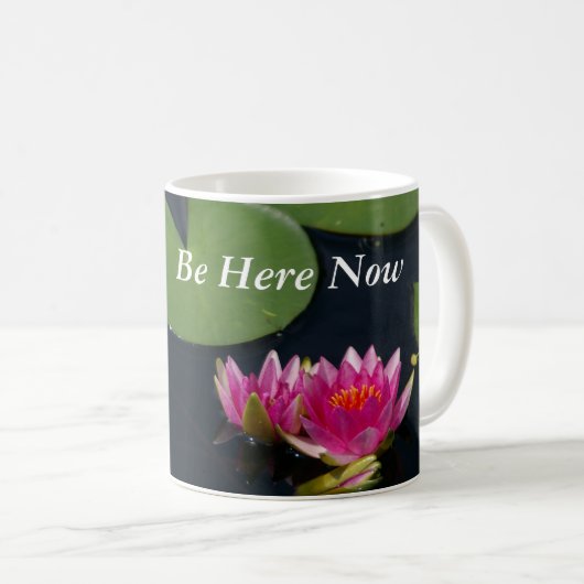 Roze Lotus Waterlilies Koffiemok (Voorkant rechts)
