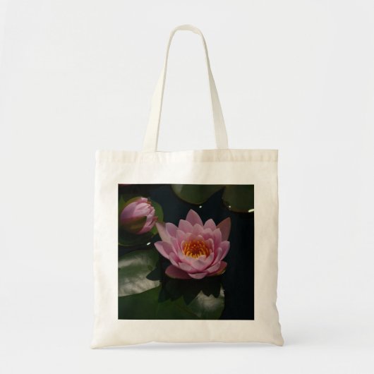 Roze Lotus Waterlily Canvas tas (Voorkant)