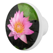 Roze Lotus Waterlily Ceramic Knob Keramische Knop (Rechts)