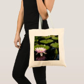 Roze Lotus Waterlily Dragonfly Canvas tas (Voorkant (product))