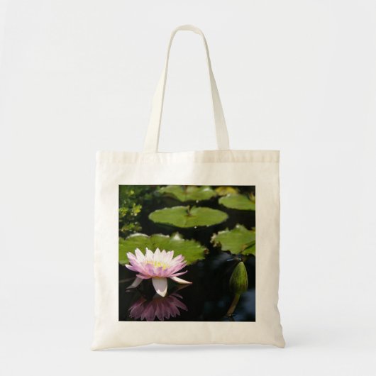 Roze Lotus Waterlily Dragonfly Canvas tas (Voorkant)