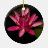 Roze Lotus Waterlily Flower Ornament (Achterkant)