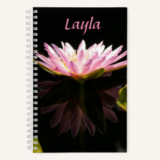 Roze Lotus Waterlily Notitieboek
