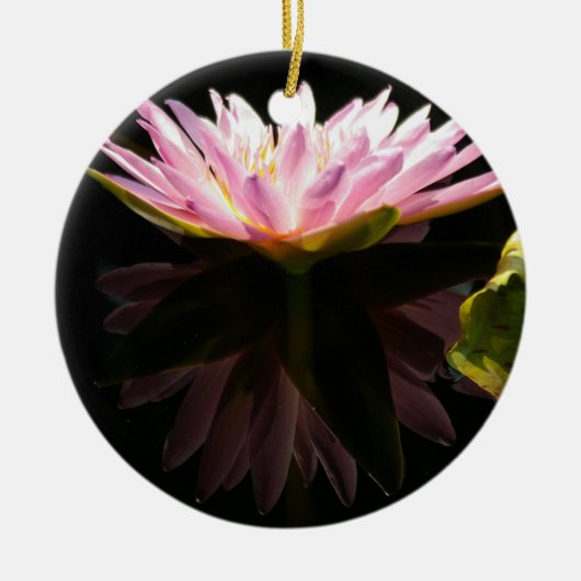 Roze Lotus Waterlily Ornament (Voorkant)