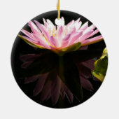 Roze Lotus Waterlily Ornament (Achterkant)