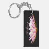 Roze Lotus Waterlily Sleutelhanger (Voorkant Links)