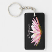 Roze Lotus Waterlily Sleutelhanger (Voorkant)