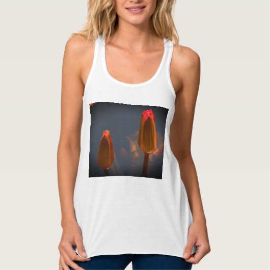 Roze Lotus Waterlily Tanktop (Voorkant)
